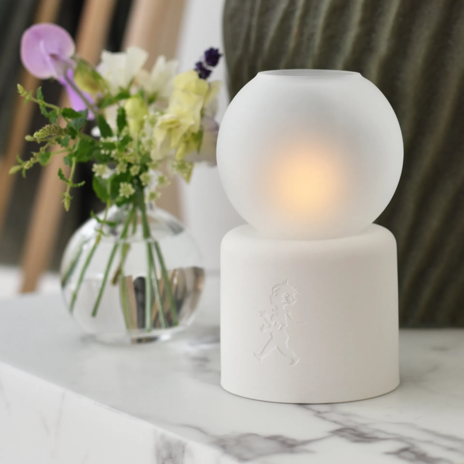 Świecznik  Globe Ø9,5x17 cm, Biały Solstickan Design