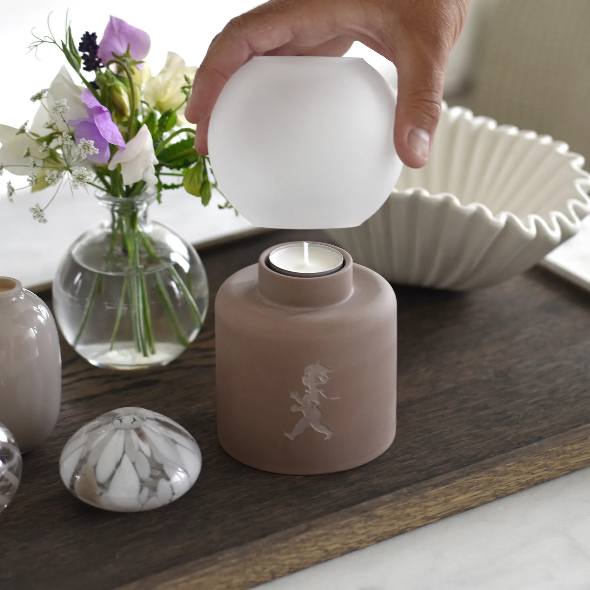 Świecznik  Globe Ø9,5x17 cm, Brązowy Solstickan Design