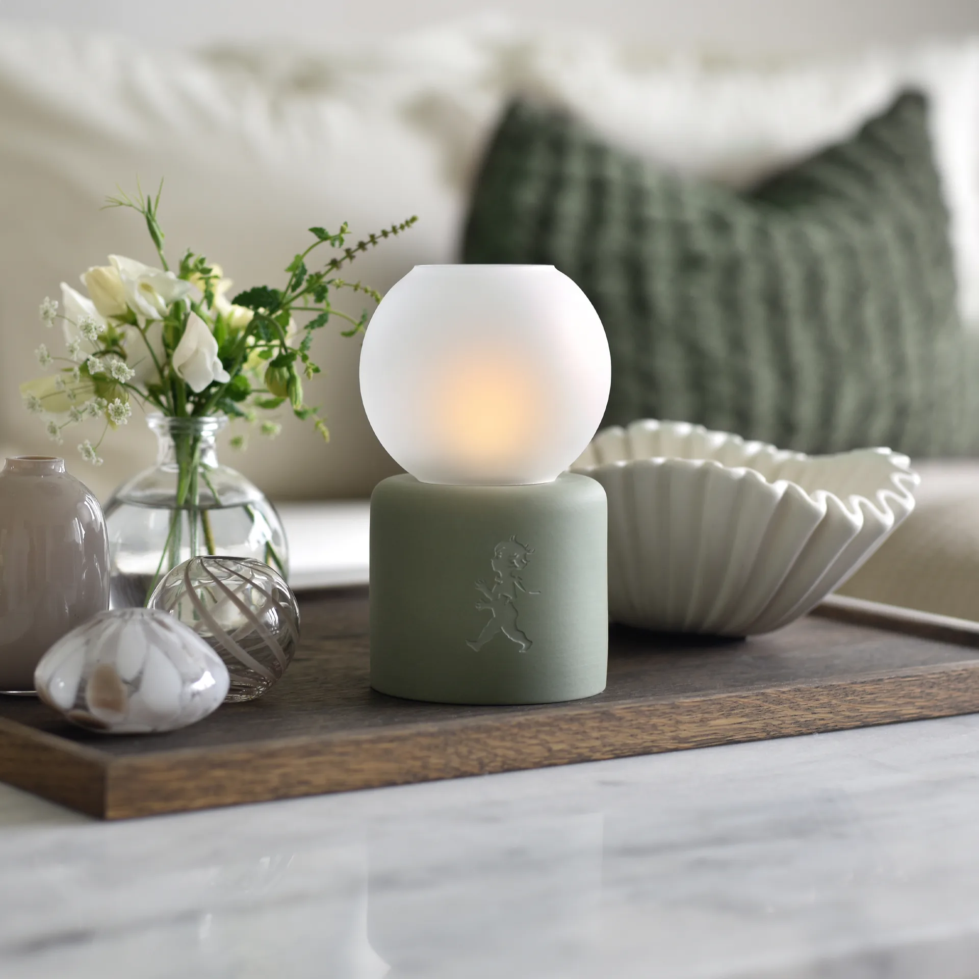 Świecznik  Globe Ø9,5x17 cm, Zielony Solstickan Design