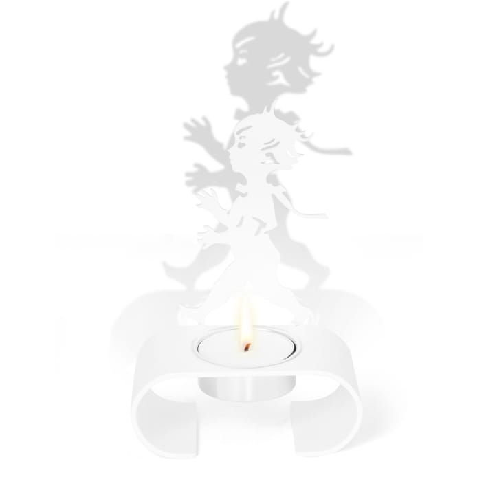 Świecznik na tealighty Silhuett 9,3x13,3 cm - Biały - Solstickan Design