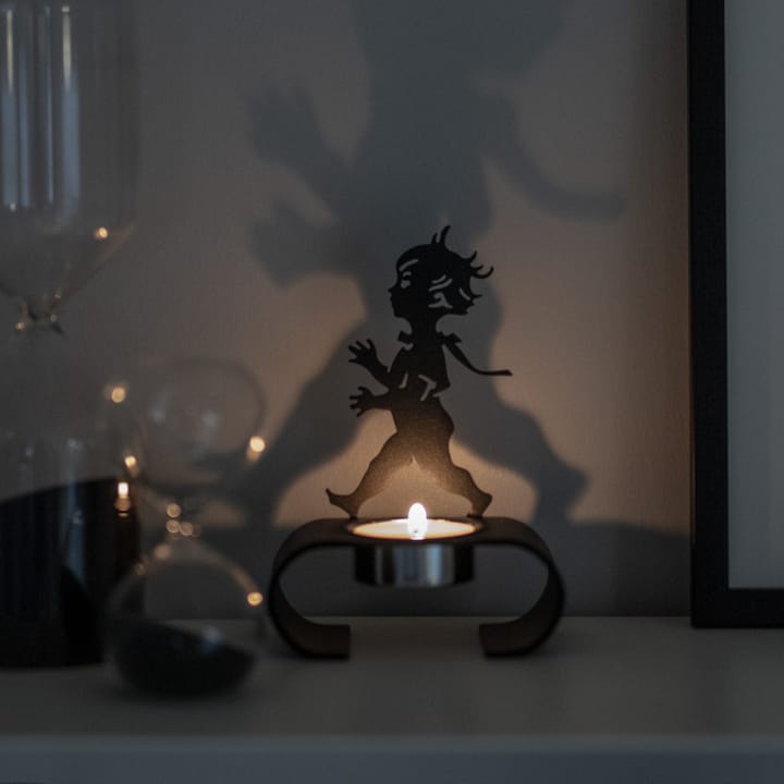 Świecznik na tealighty Silhuett 9,3x13,3 cm - Czarny - Solstickan Design