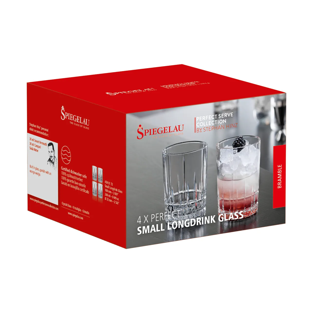 Perfect Serve szklanki do long drinków 240 ml, 4‑pak, przezroczysty Spiegelau