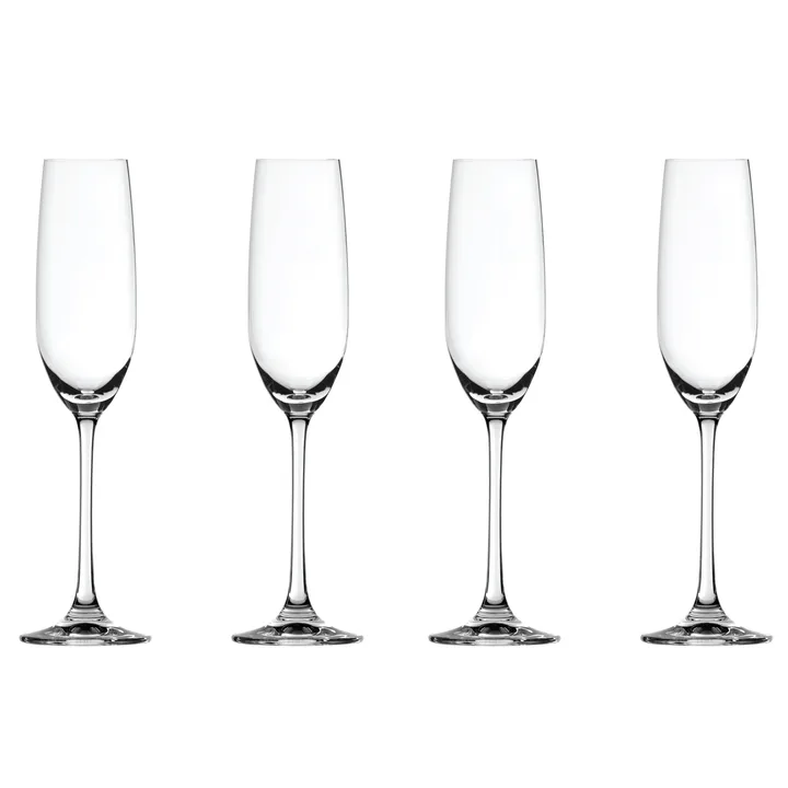 Salute kieliszki do szampana 210 ml, 4‑pak - przezroczysty - Spiegelau