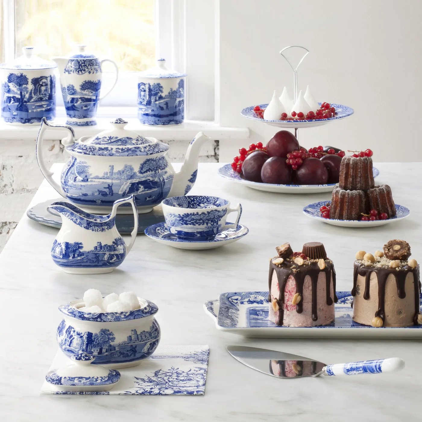Blue Italian cukiernica z pokrywką, 250 ml Spode