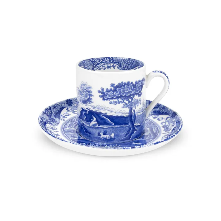 Blue Italian filiżanka do espresso ze spodkiem - 90 ml - Spode
