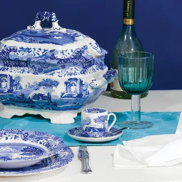Blue Italian filiżanka do espresso ze spodkiem - 90 ml - Spode
