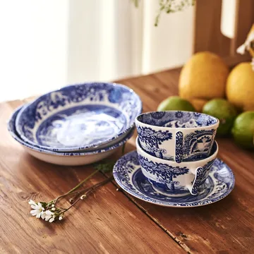 Blue Italian filiżanka śniadaniowa ze spodkiem - 280 ml - Spode