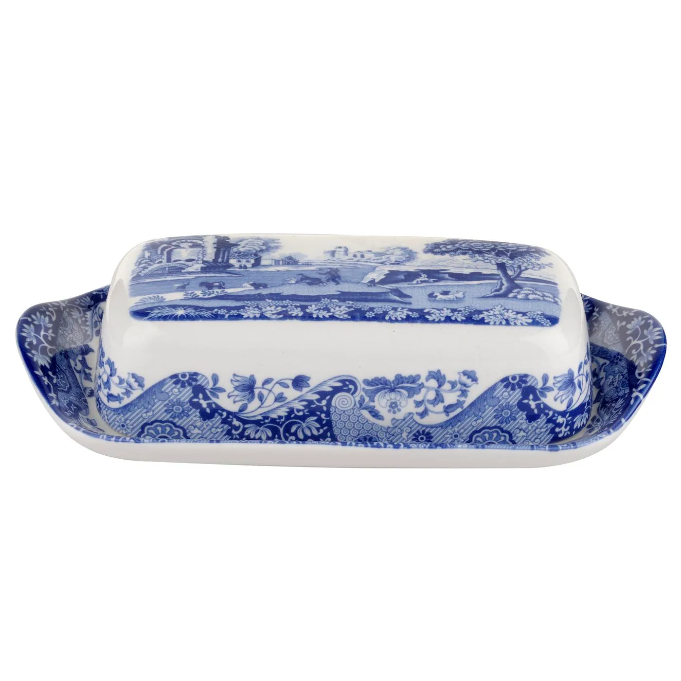 Blue Italian pudełko na masło, 20x10 cm Spode