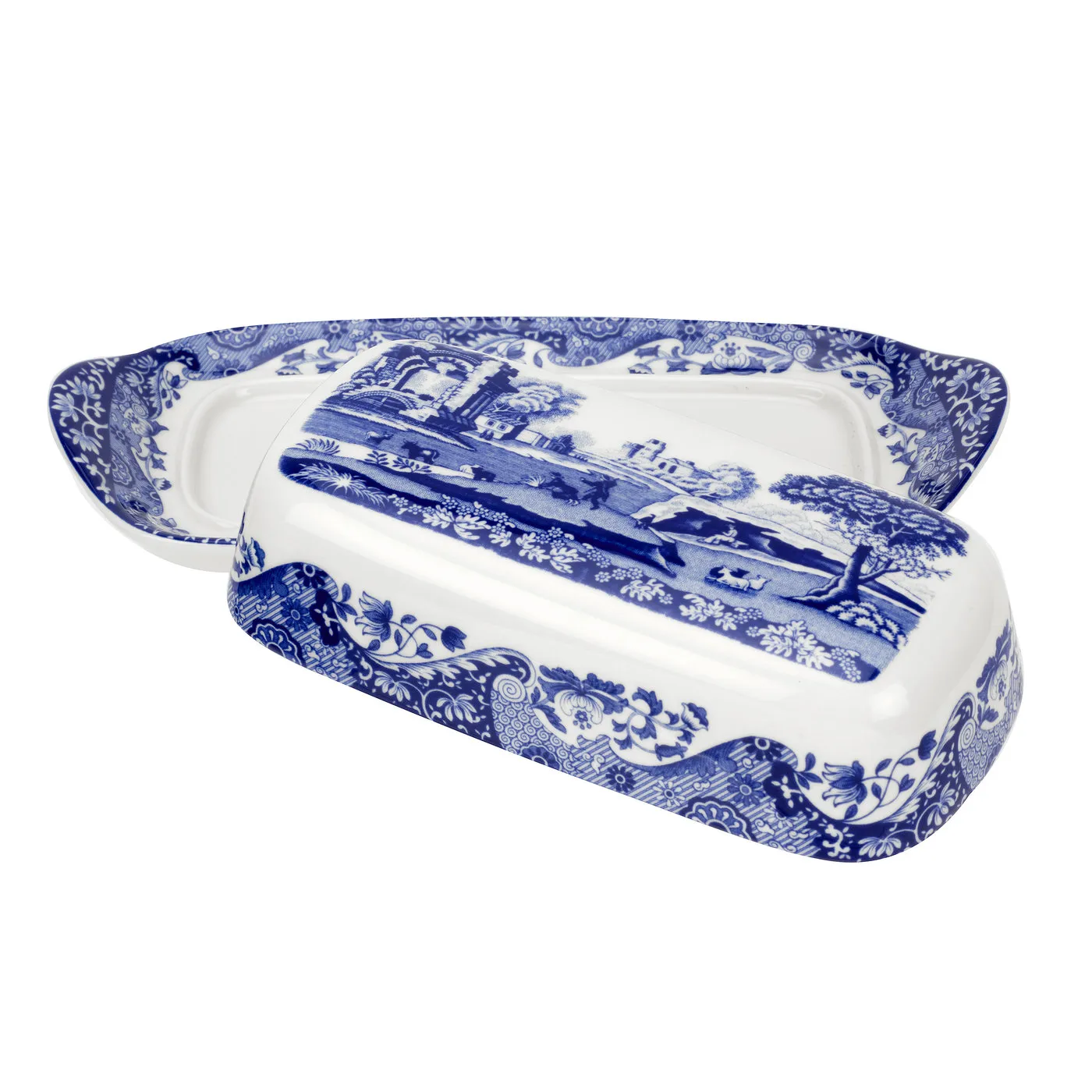 Blue Italian pudełko na masło, 20x10 cm Spode