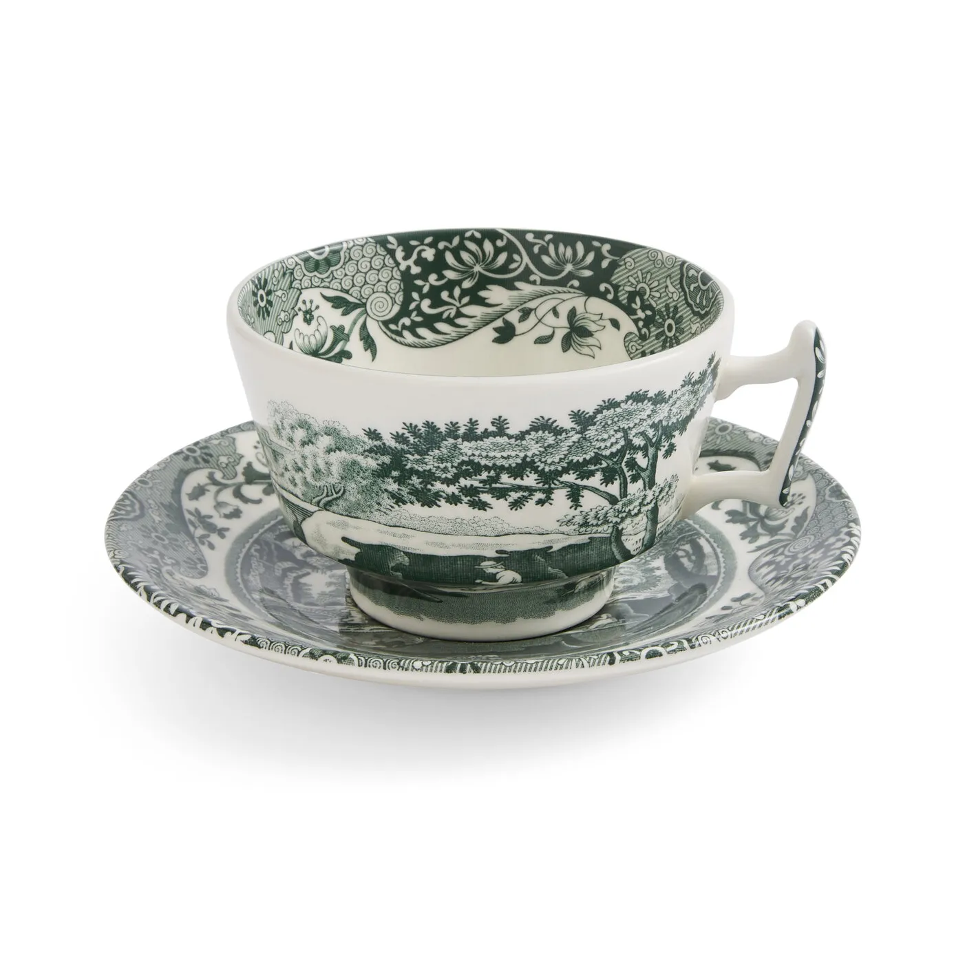 Filiżanka ze spodkiem Heritage Green Italian, Zielona, 0,2 l Spode