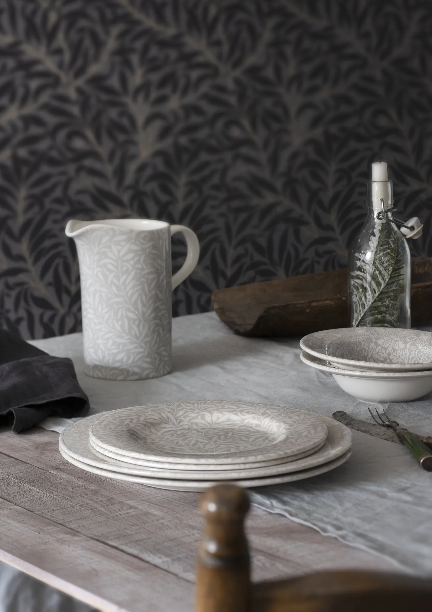 Miska Strawberry Thief Ø19 cm, Grey Spode