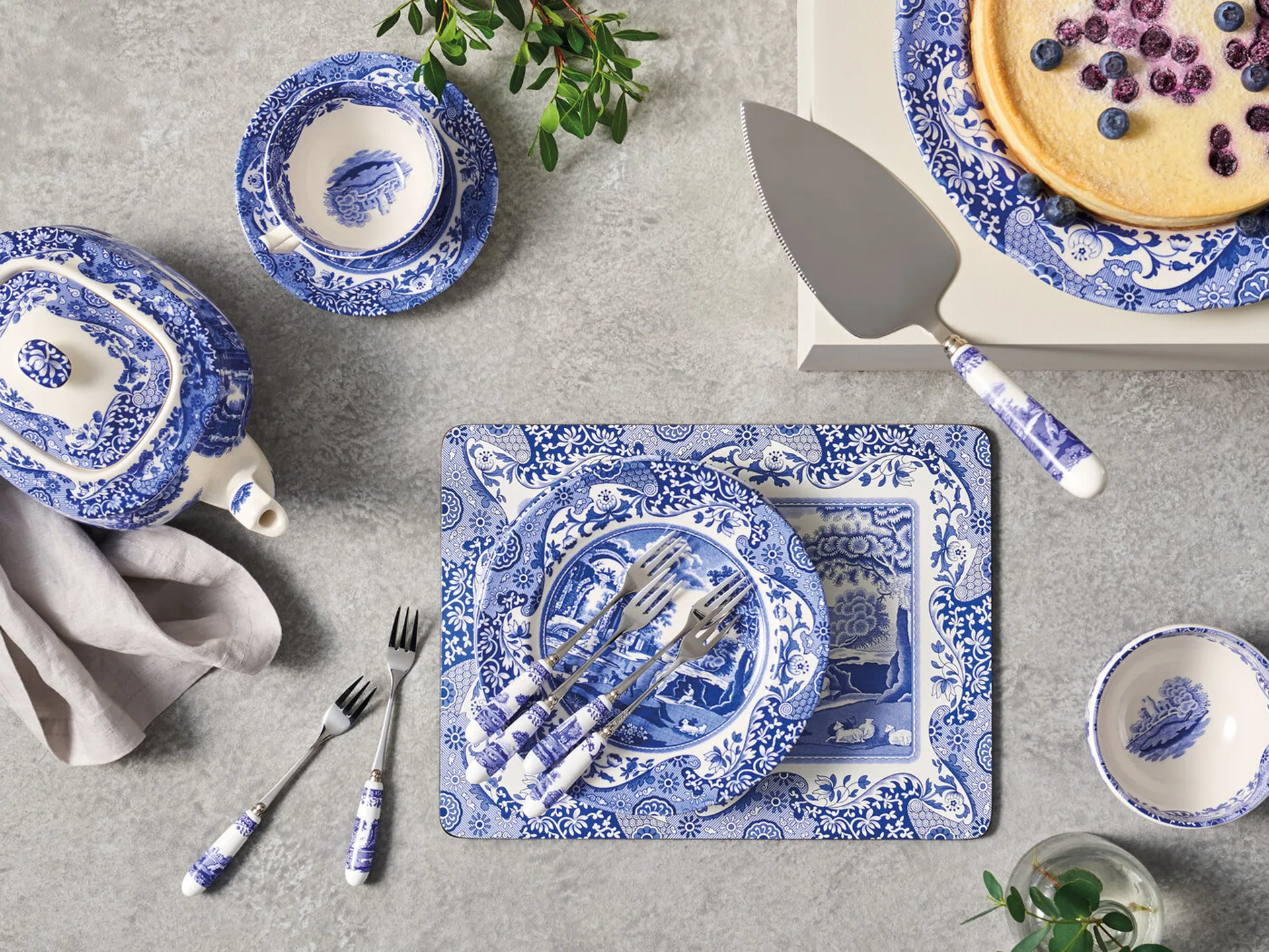 Łopatka do ciasta Blue Italian 25 cm, Ceramika-stal nierdzewna Spode