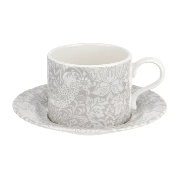 Strawberry Thief filiżanka ze spodkiem 280 ml - Grey - Spode