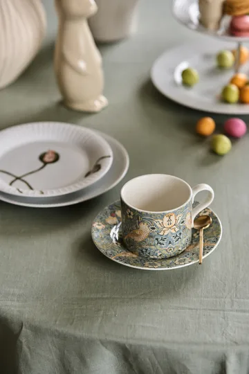 Strawberry Thief filiżanka ze spodkiem 280 ml - Multi - Spode
