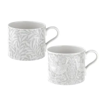 Strawberry Thief & Willow Bough kubek 340 ml, 2 sztuki - Grey - Spode