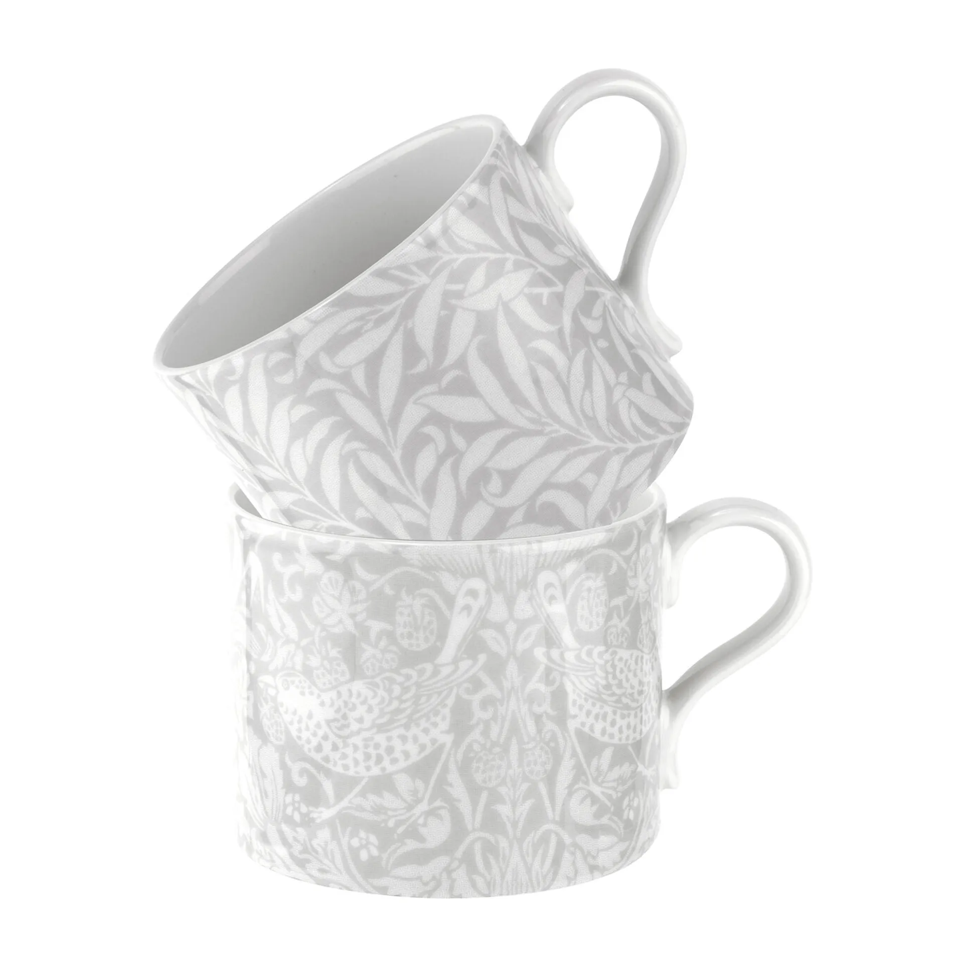 Strawberry Thief & Willow Bough kubek 340 ml, 2 sztuki, Grey Spode