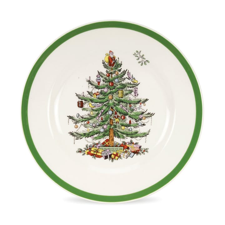 Talerz Christmas Tree Ø20 cm - White-green-red - Spode