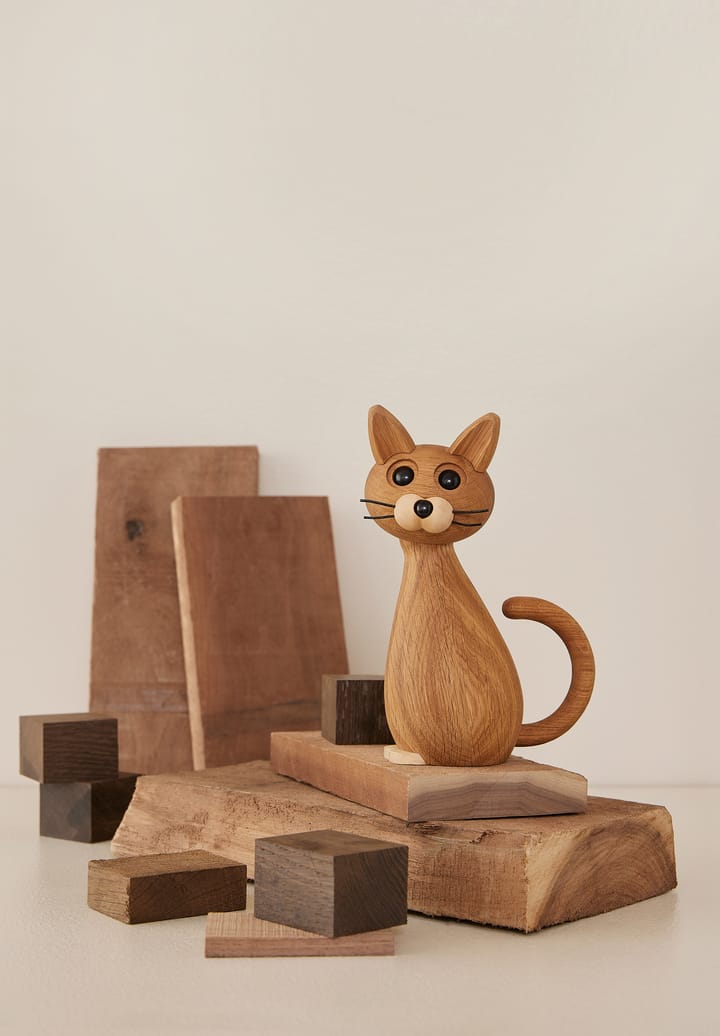 Dekoracja Brave Kot 24 cm Dąb, Dąb Spring Copenhagen