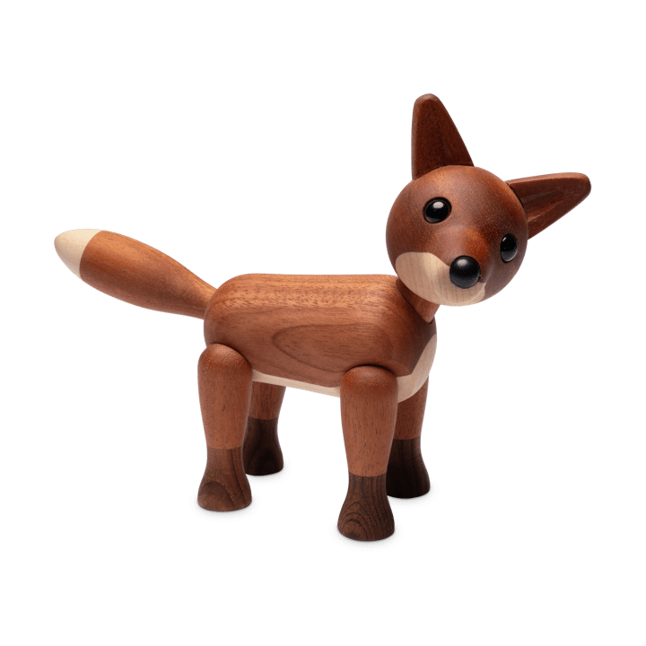 Dekoracja lis Foxy 12 cm - Mahoń - Spring Copenhagen