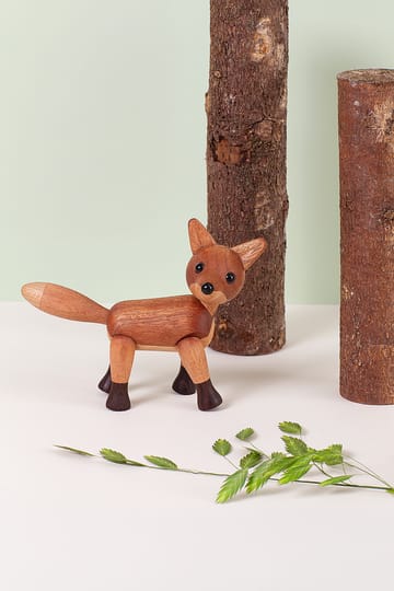Dekoracja lis Foxy 12 cm - Mahoń - Spring Copenhagen