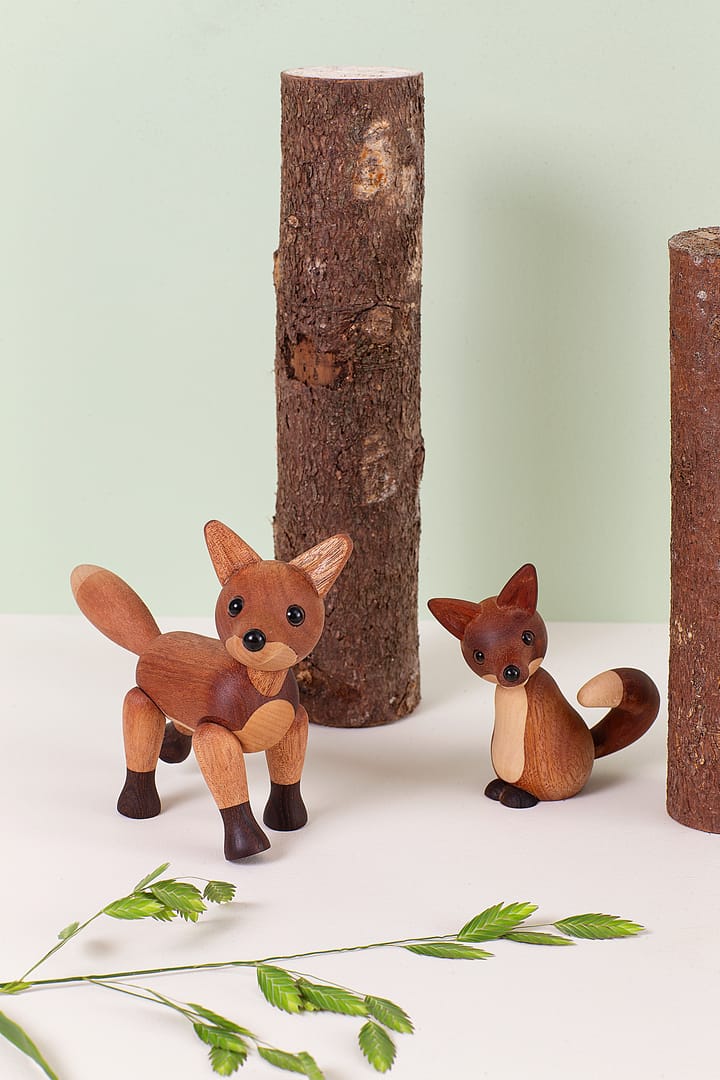 Dekoracja lis Foxy 12 cm, Mahoń Spring Copenhagen