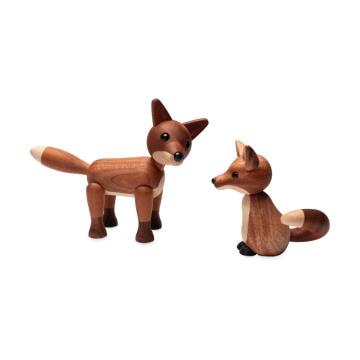 Dekoracja lis Foxy 12 cm - Mahoń - Spring Copenhagen