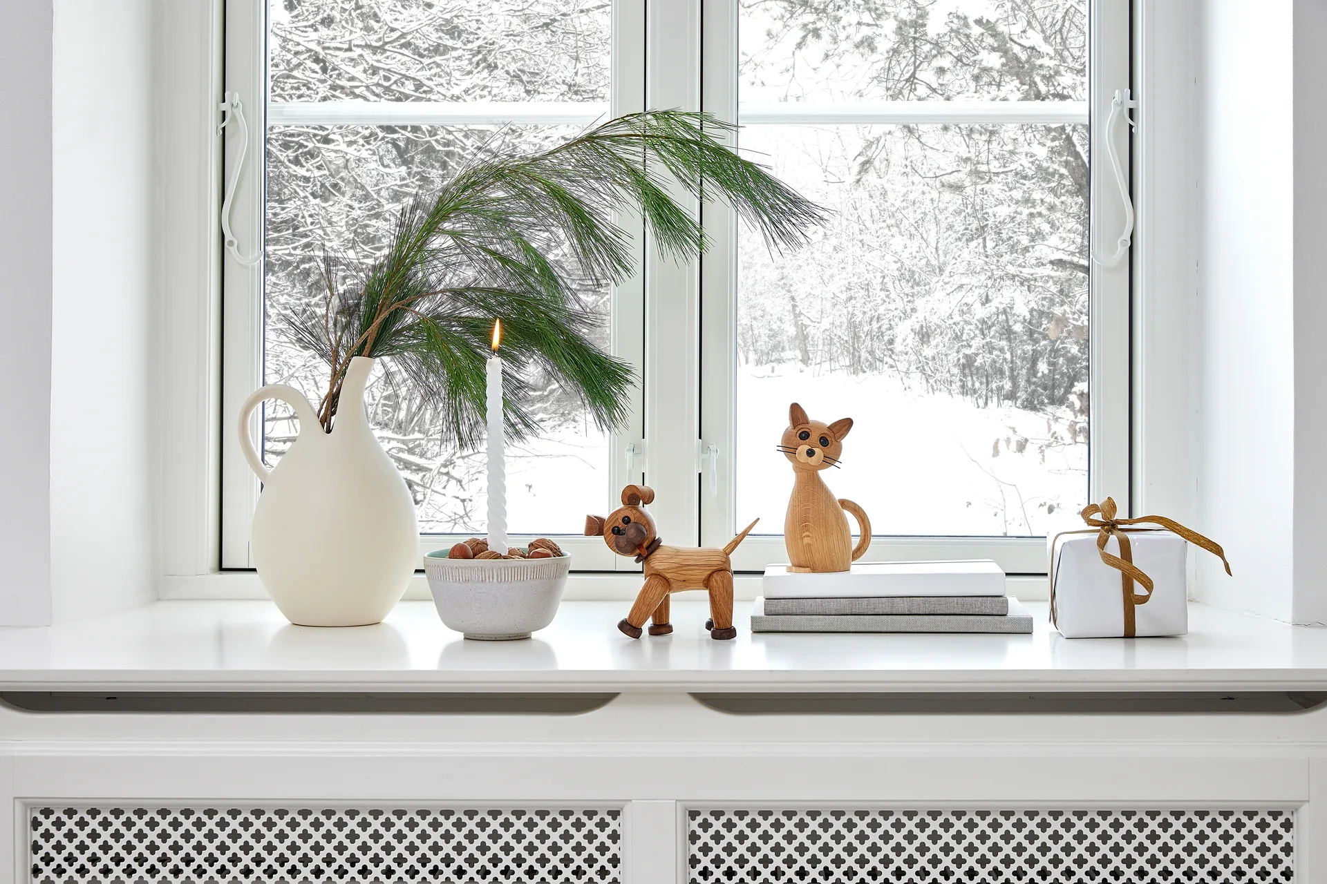 Dekoracja w postaci psa Happy, Dąb Spring Copenhagen