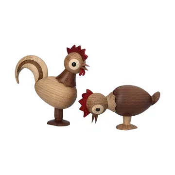 Figurka koguta Rise - Beige, 4,2x12x10,5 cm - Spring Copenhagen