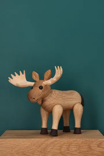Figurka łosia Harald - Beige, 15,5x13x14 cm - Spring Copenhagen