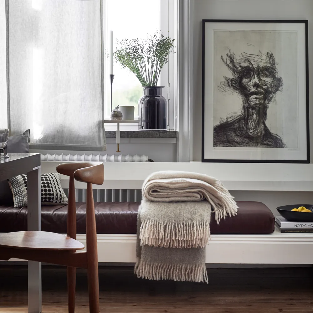 Pled Mohair, light taupe & brindle melange Stackelbergs