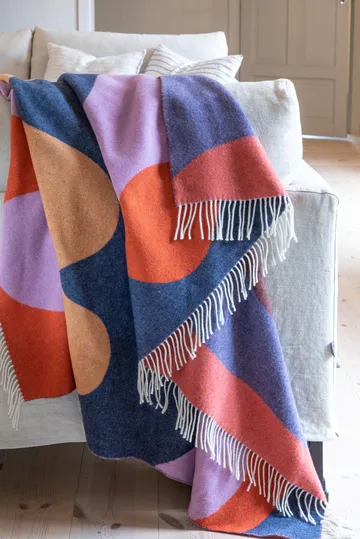 Pled Wave - Coral, ocra, blue & lilac - Stackelbergs