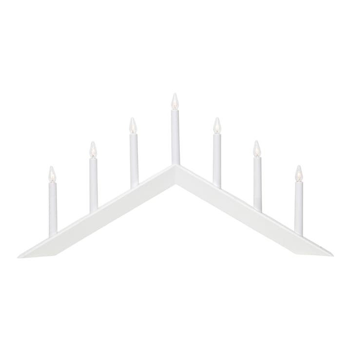 Arrow świecznik 36 cm - Biały - Star Trading