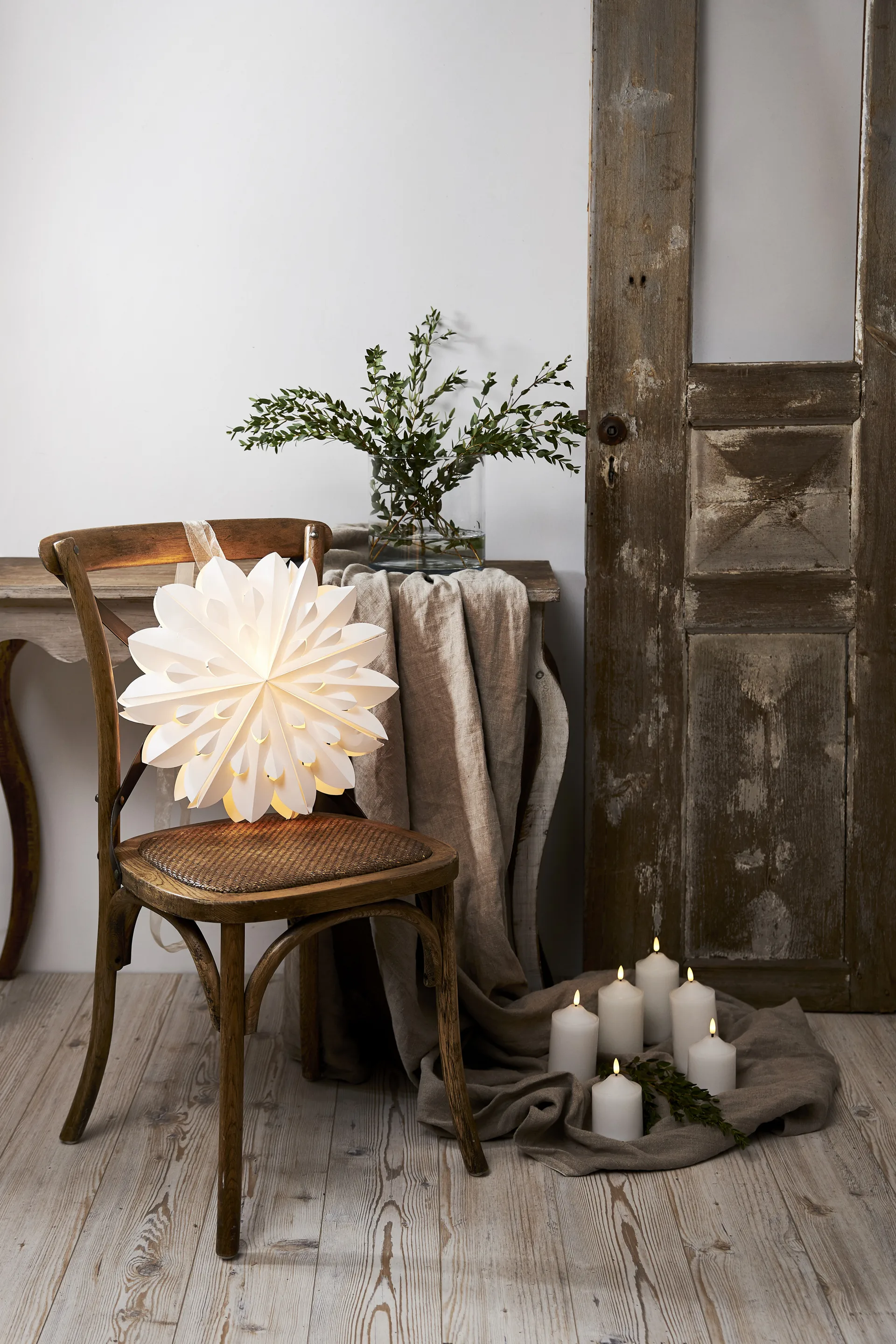 Clipp gwiazda adwentowa Ø40 cm, Biały Star Trading