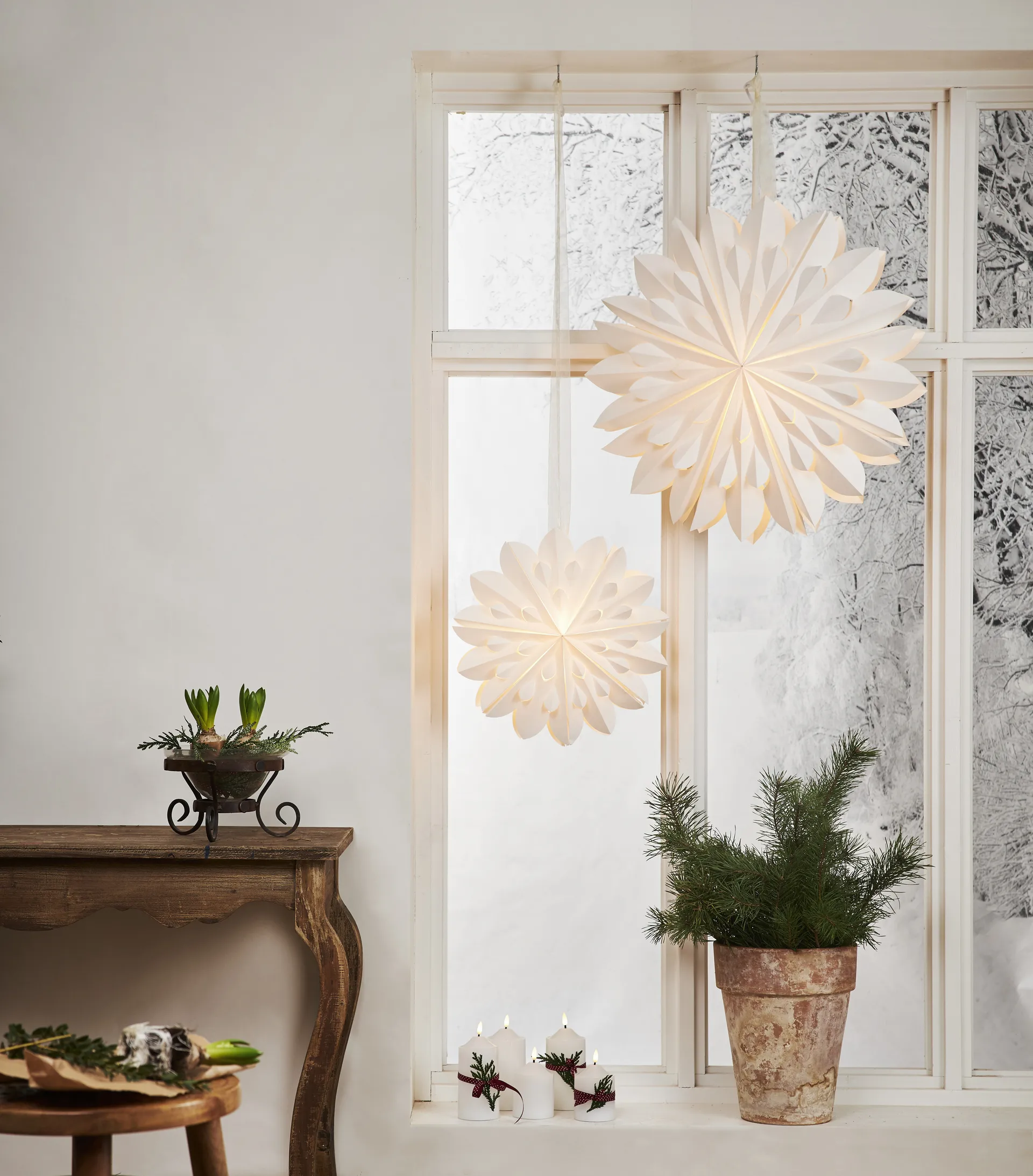 Clipp gwiazda adwentowa Ø60 cm, Biały Star Trading