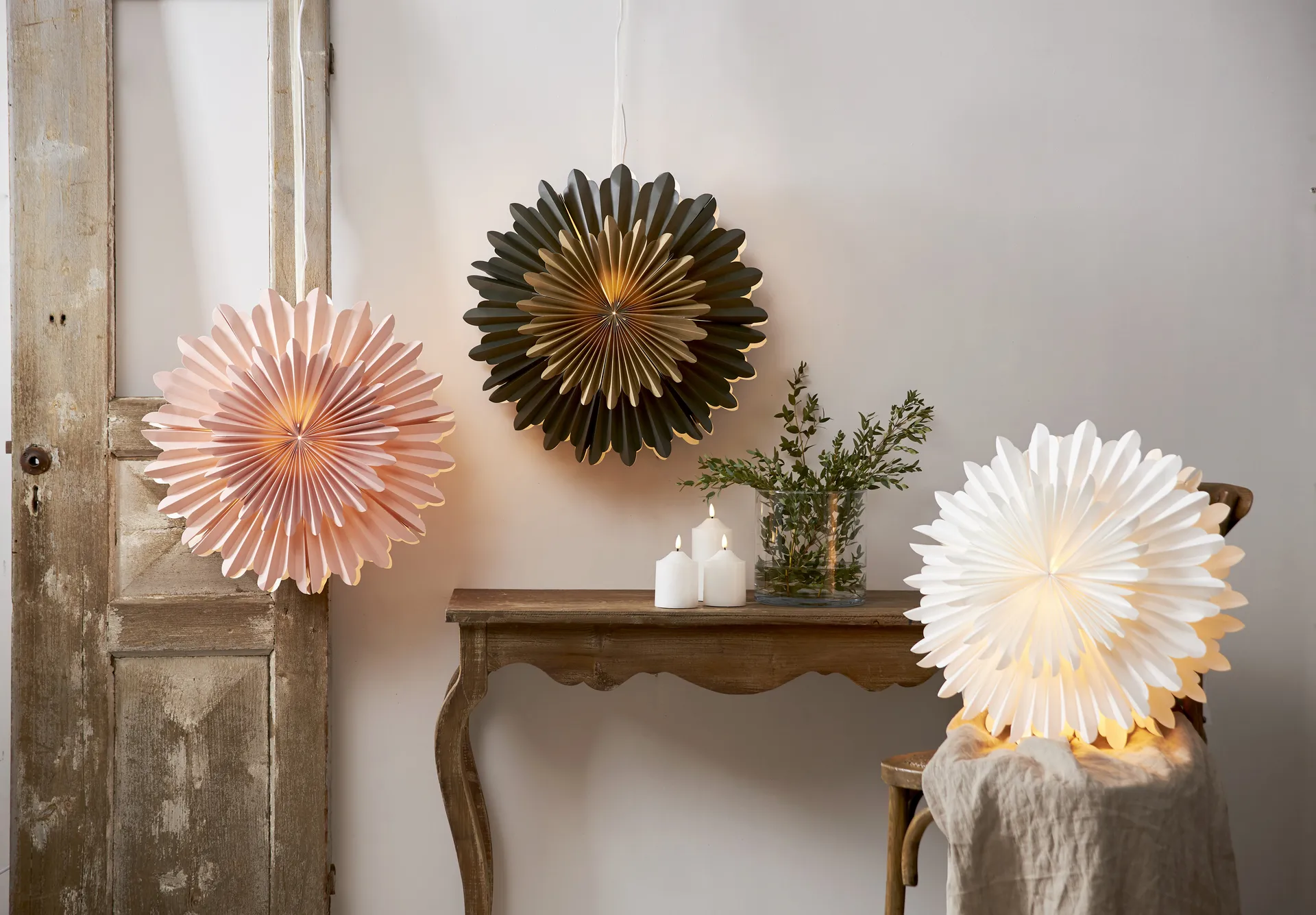 Crystal gwiazda adwentowa Ø50 cm, Różowy Star Trading