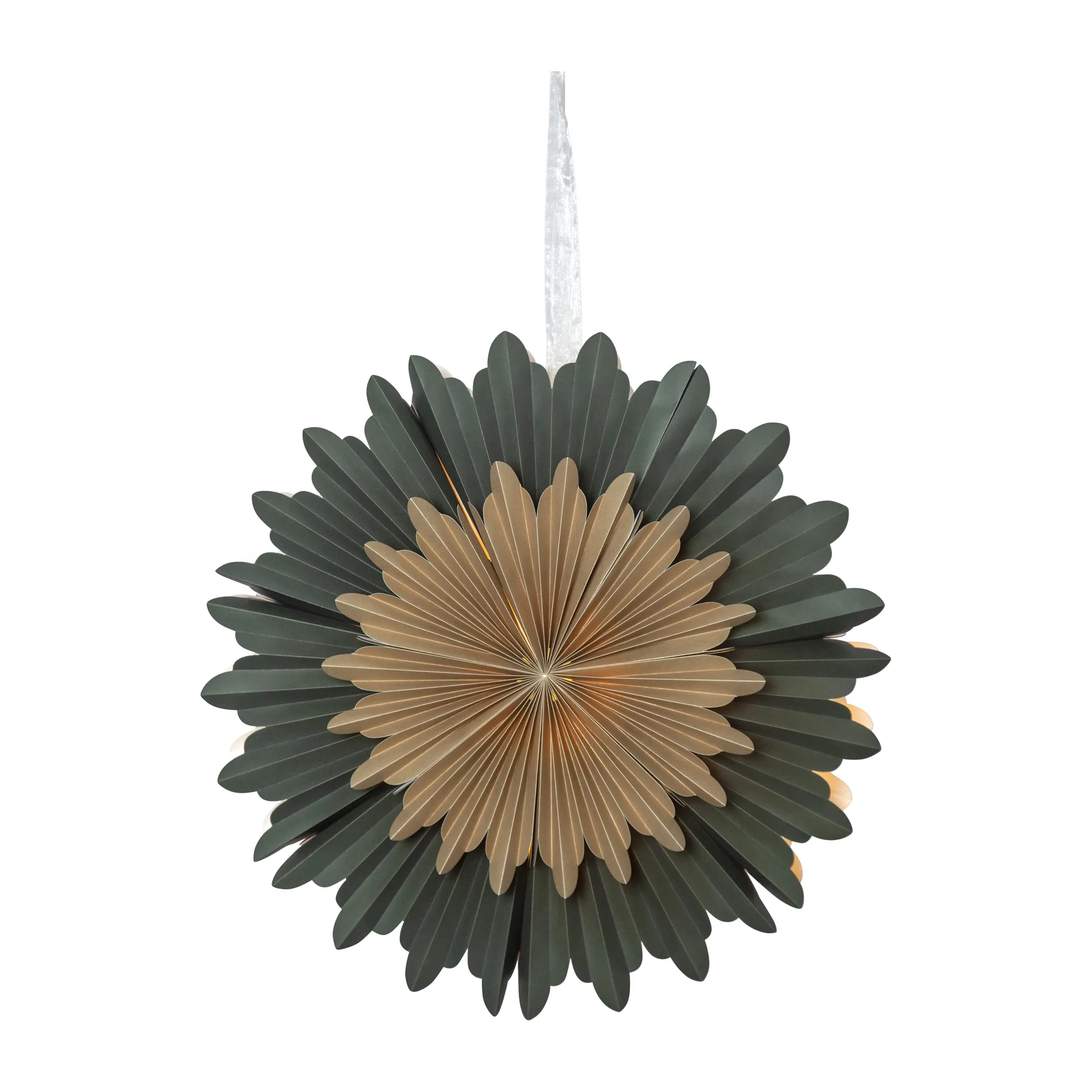 Crystal gwiazda adwentowa Ø55 cm, Zielony Star Trading