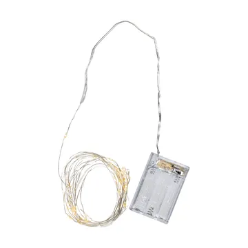 Dew Drop lampki LED bateria  - 4 m, srebrny drut - Star Trading