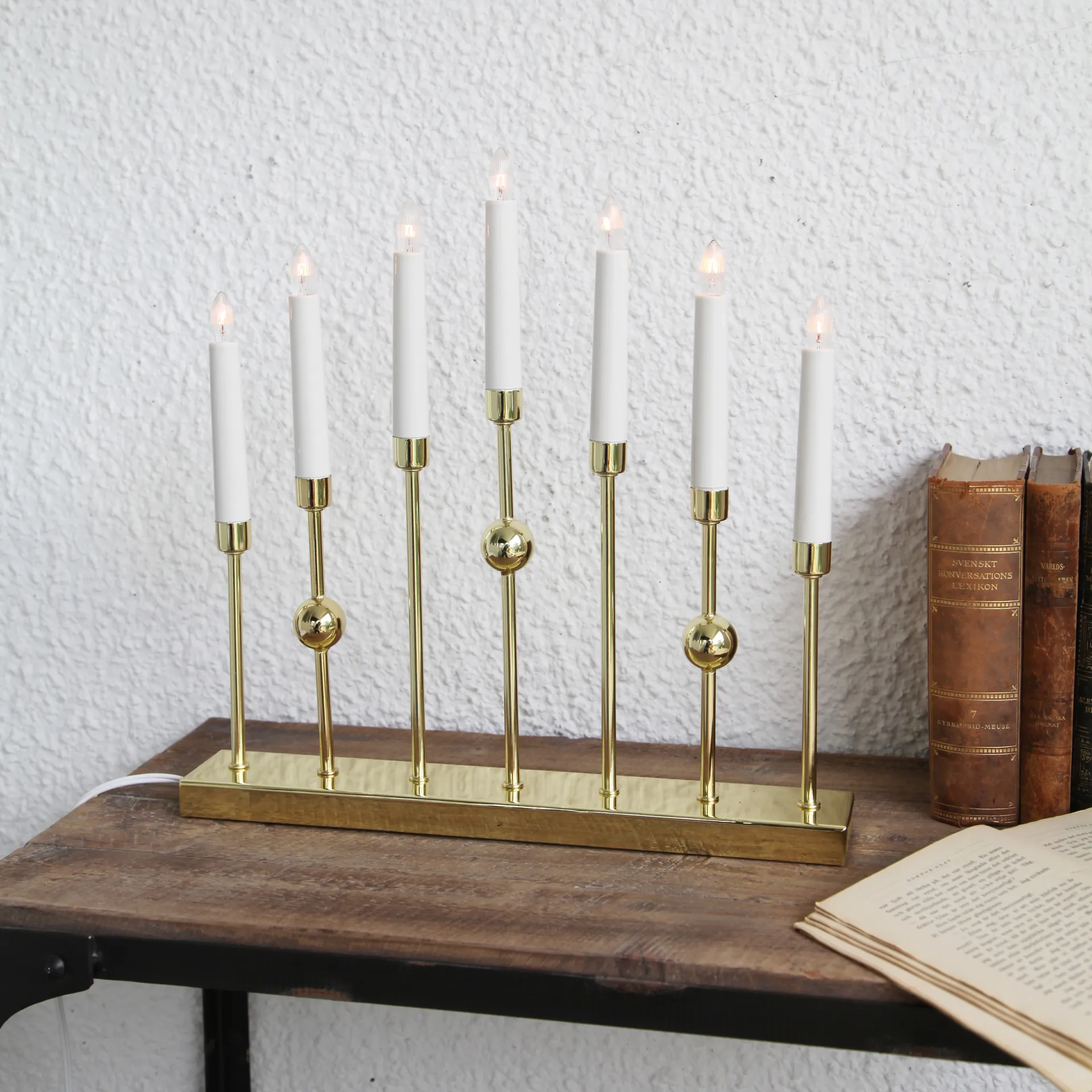 Gustavo świecznik adwentowy, Mosiądz Star Trading