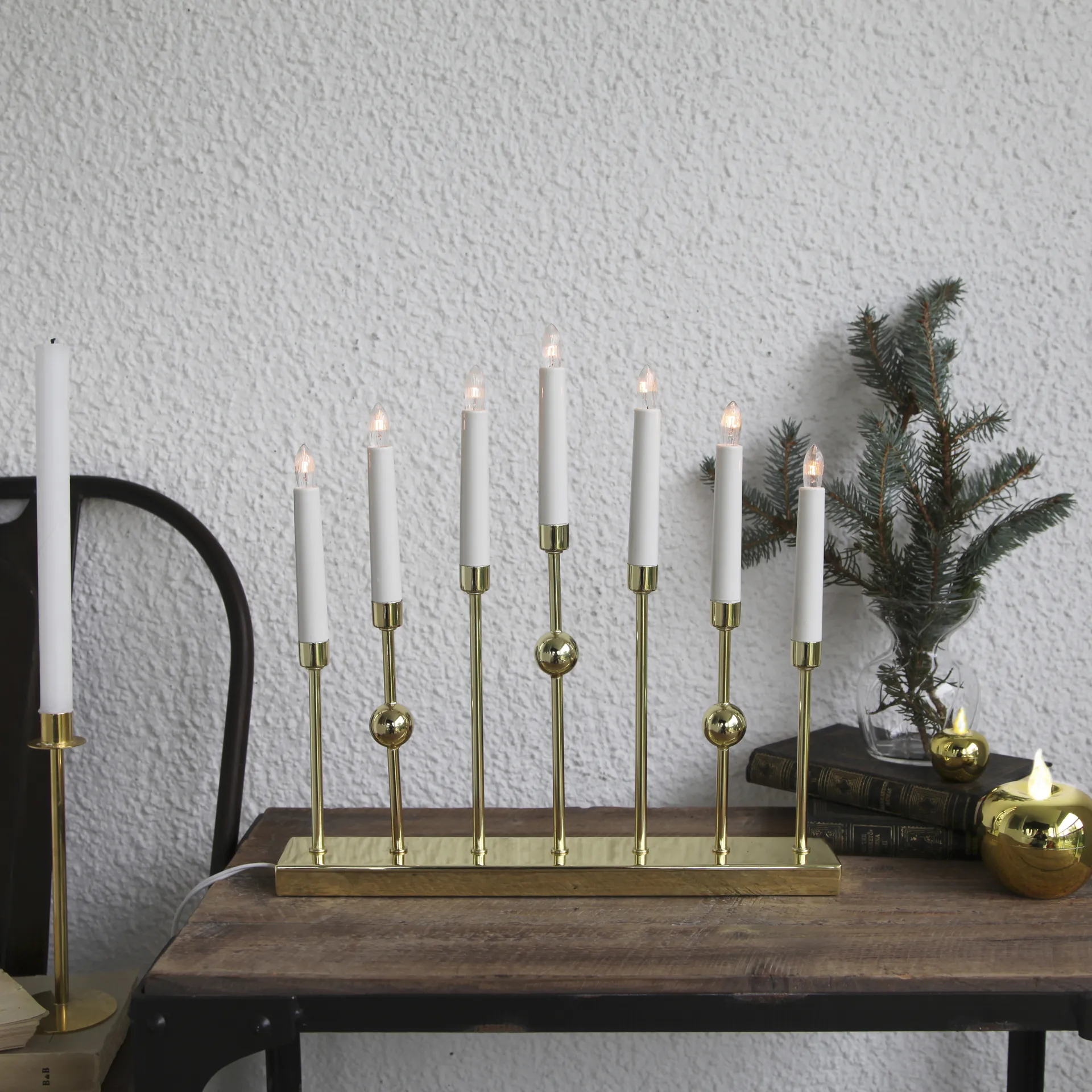 Gustavo świecznik adwentowy, Mosiądz Star Trading