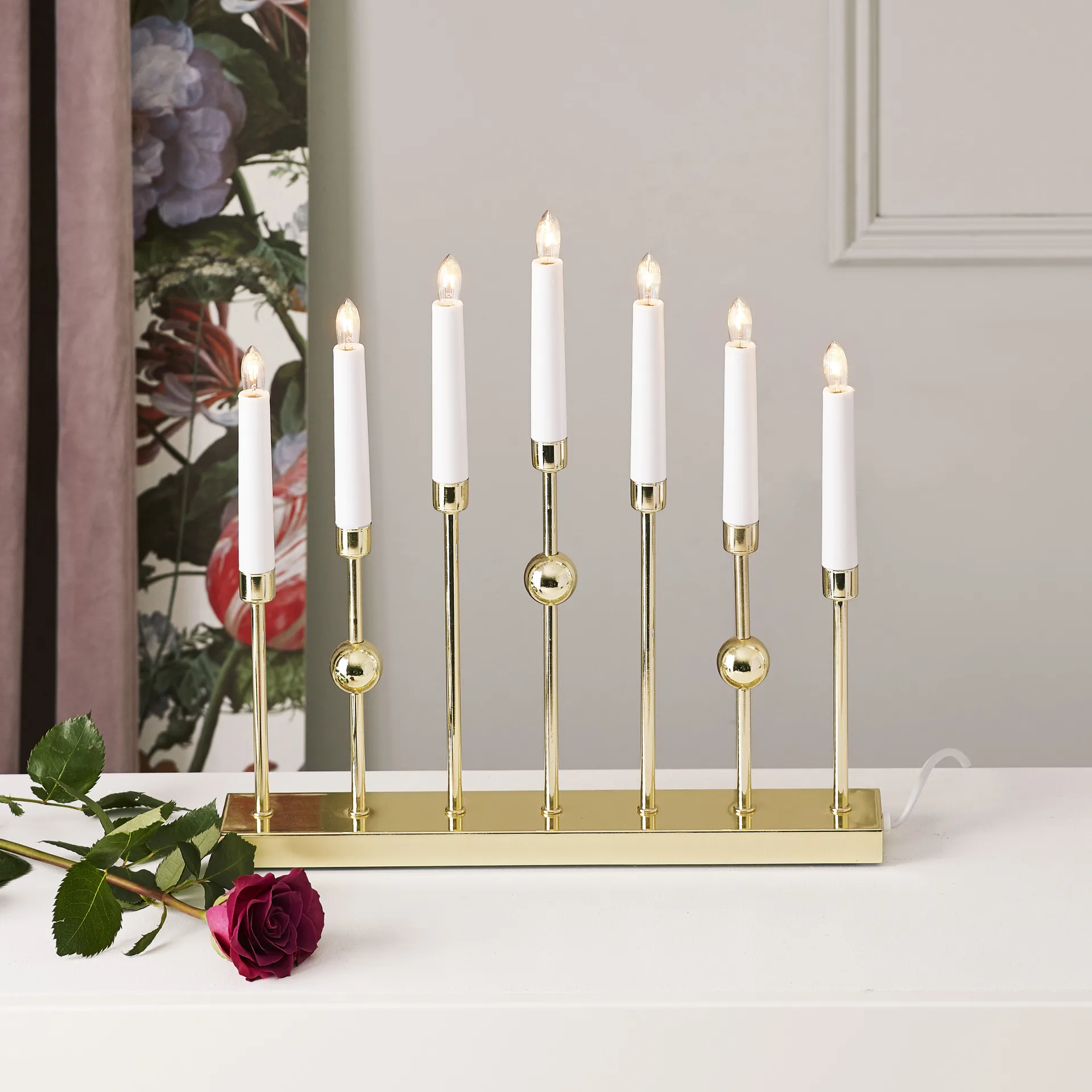 Gustavo świecznik adwentowy, Mosiądz Star Trading