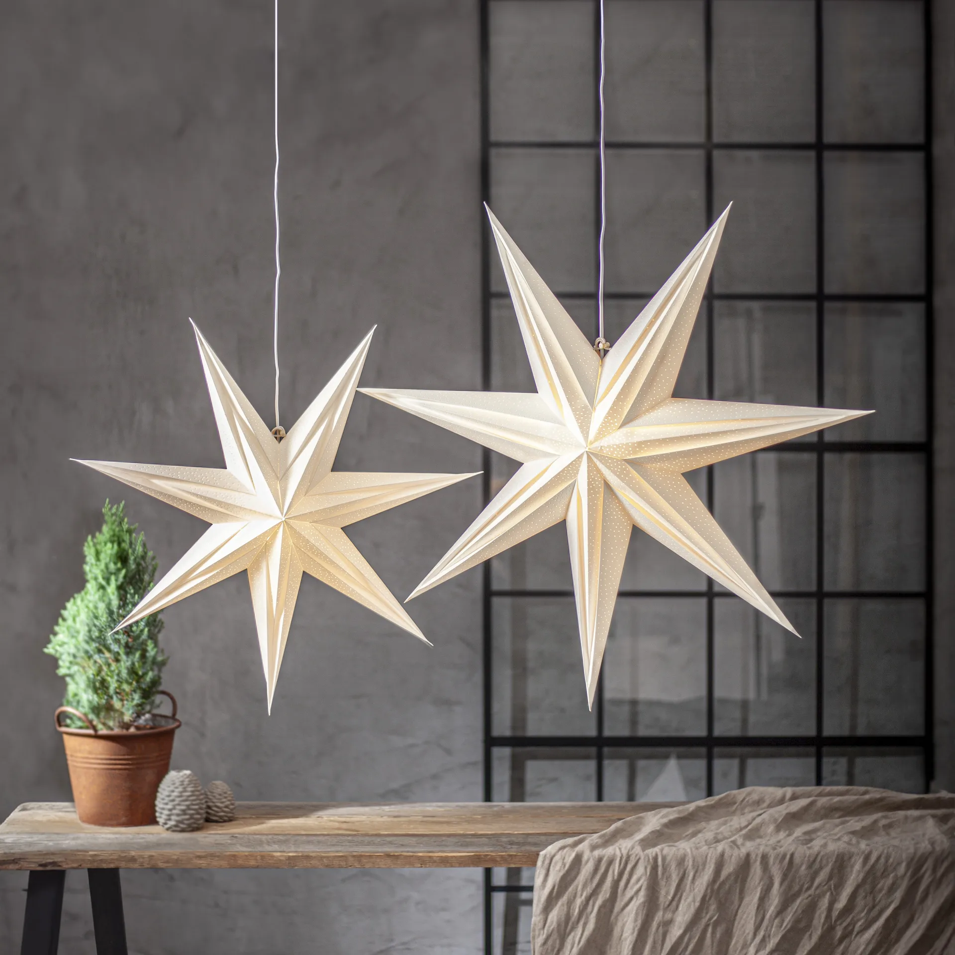 Holly papierowa gwiazda 75 cm, Biały Star Trading