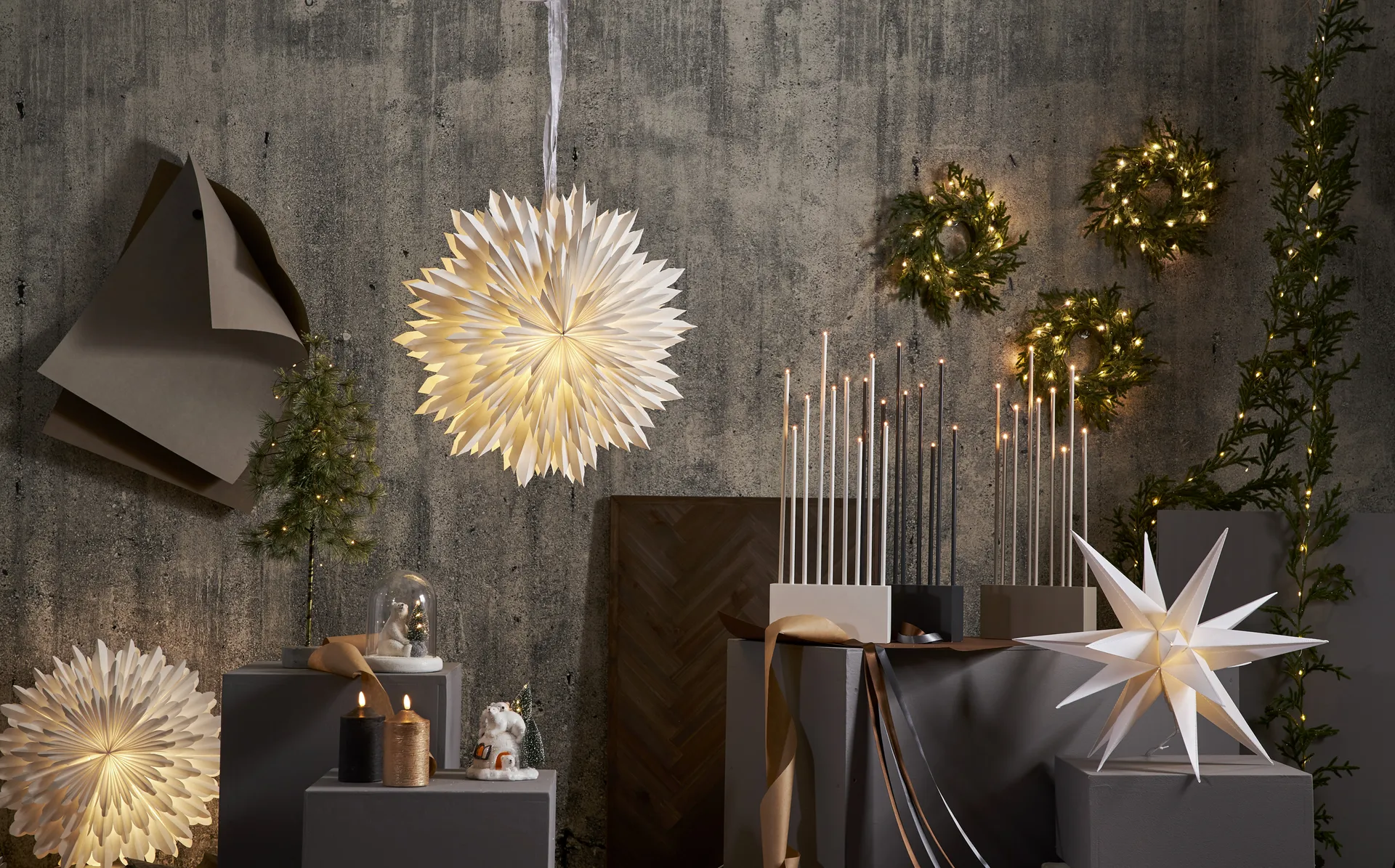 Ice gwiazda adwentowa Ø50 cm, Biała Star Trading