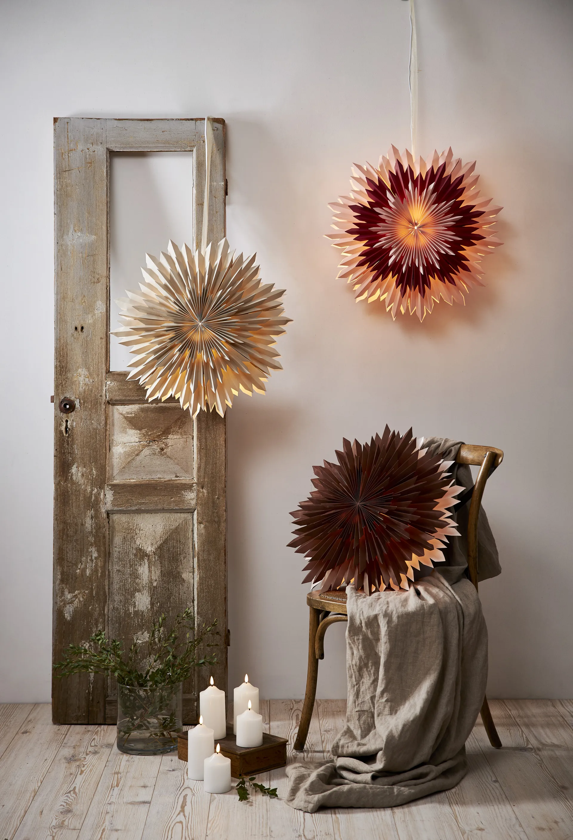 Ice gwiazda adwentowa Ø50 cm, Różowa  Star Trading