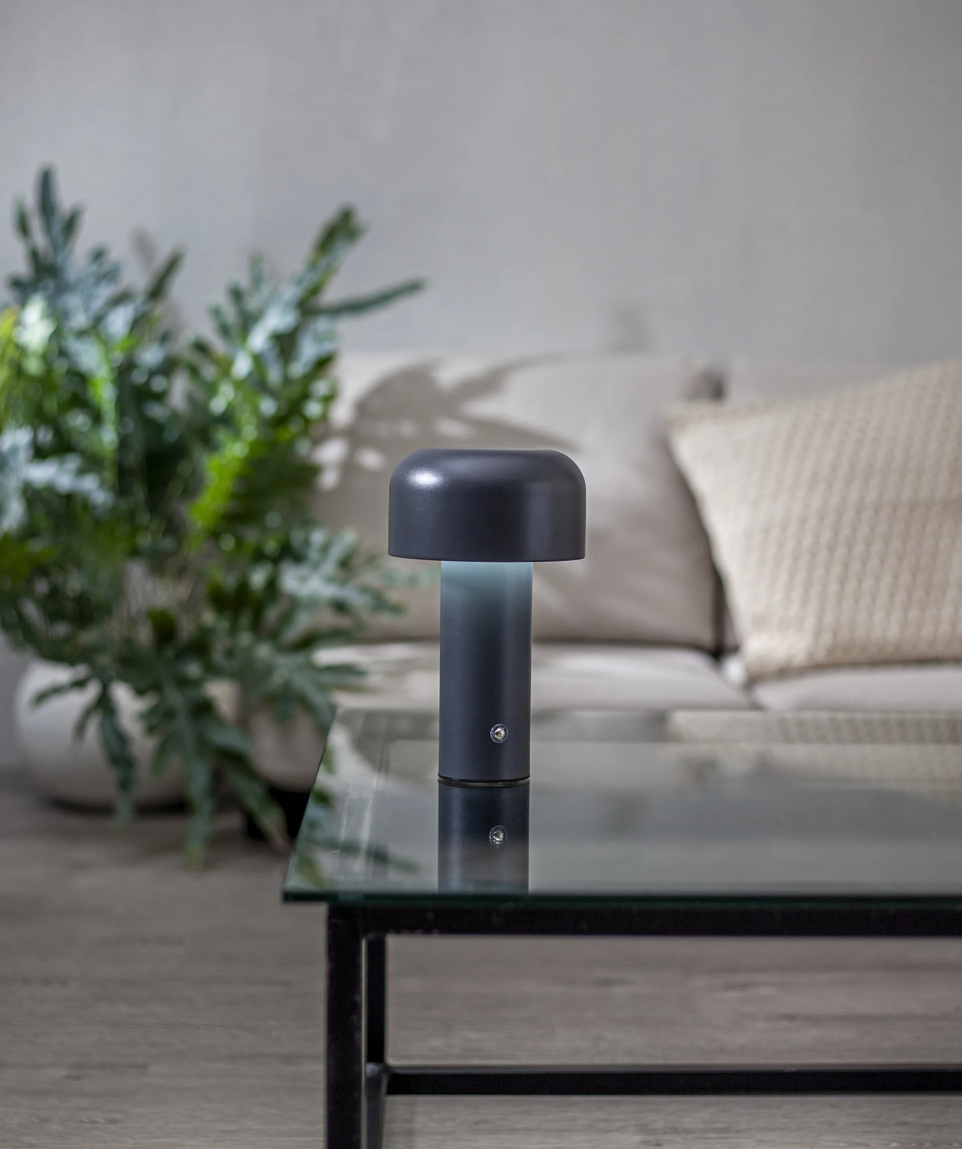 Lampa stołowa przenośna Bobby, Szary Star Trading