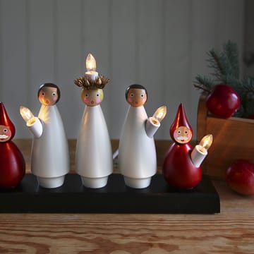 Lucia Choir świecznik adwentowy - Biało-czerwony - Star Trading