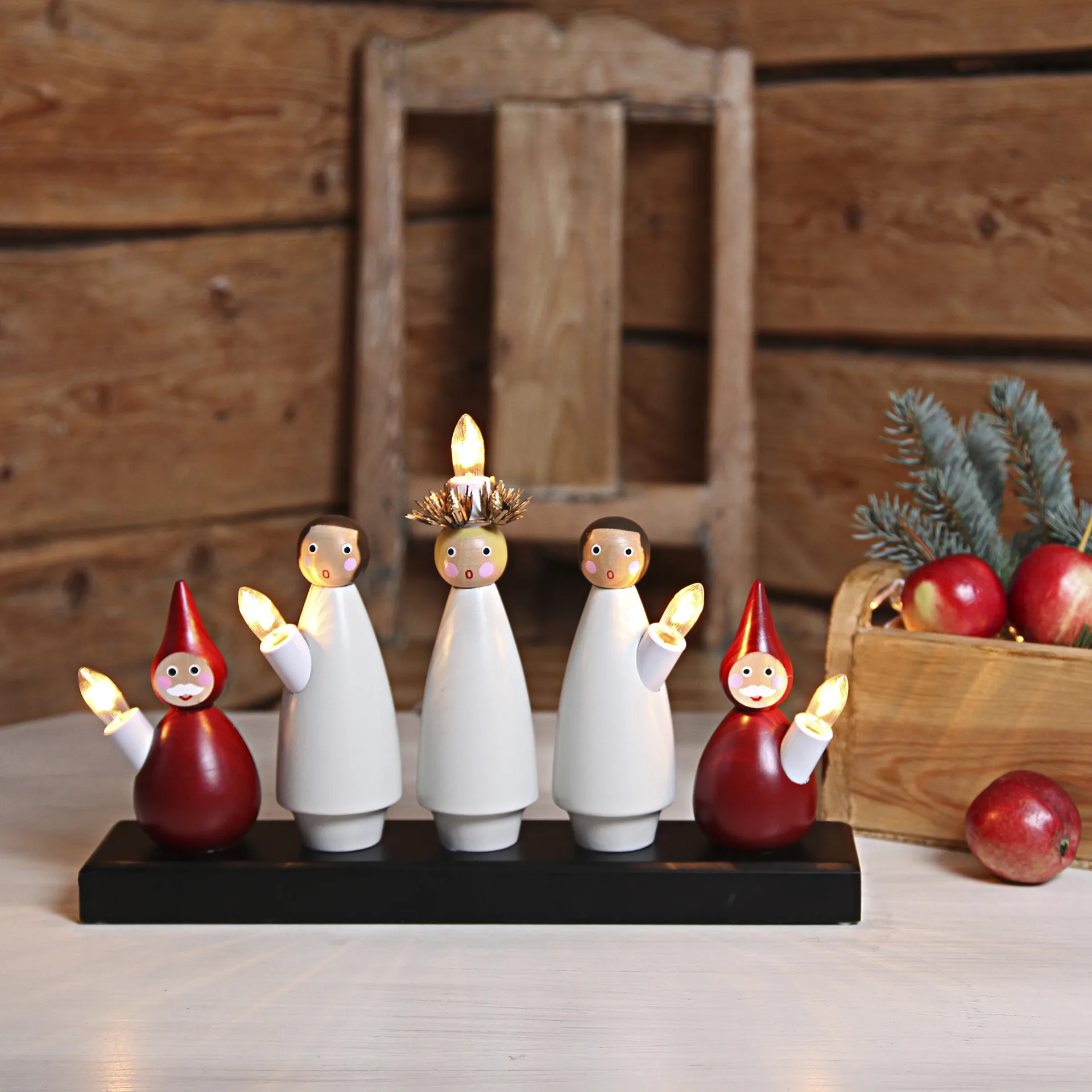 Lucia Choir świecznik adwentowy, Biało-czerwony Star Trading