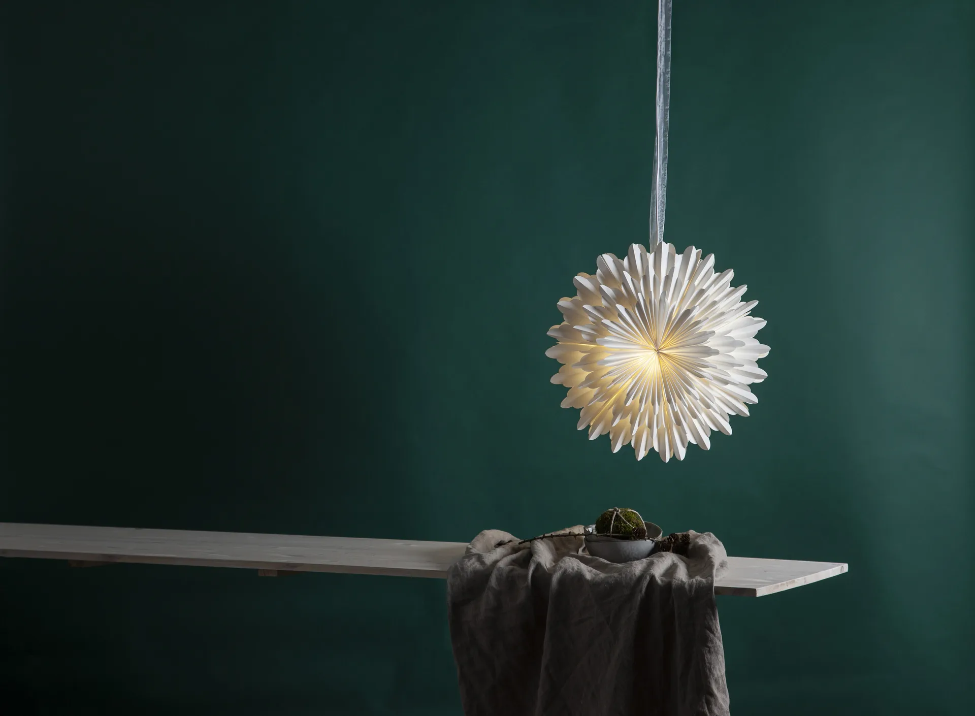 Snow gwiazda adwentowa Ø50 cm, Biały Star Trading