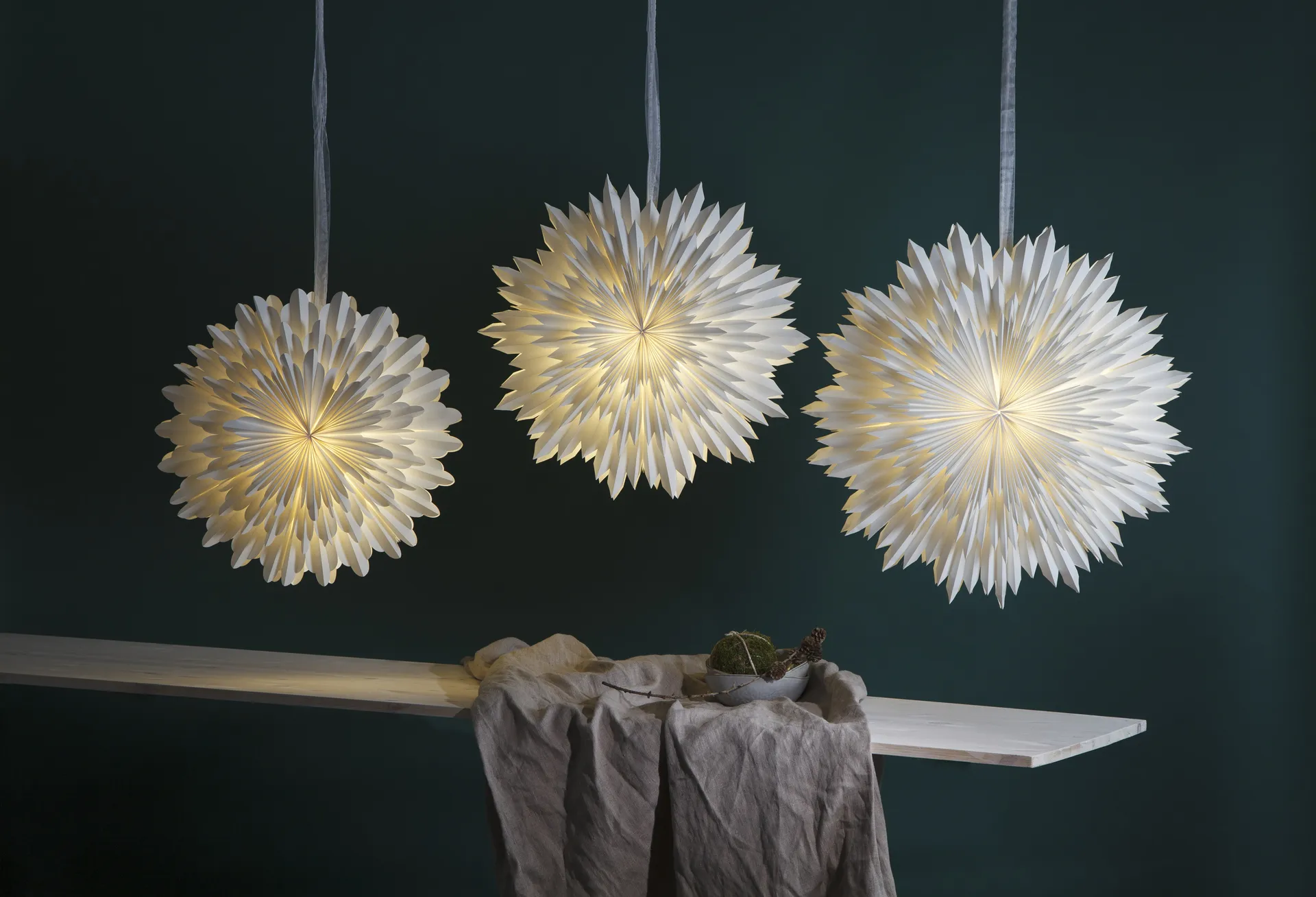 Snow gwiazda adwentowa Ø50 cm, Biały Star Trading