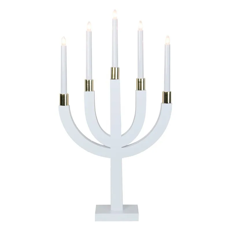 Świecznik adwentowy Elias, biały Star Trading