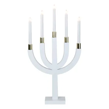 Świecznik adwentowy Elias - biały - Star Trading